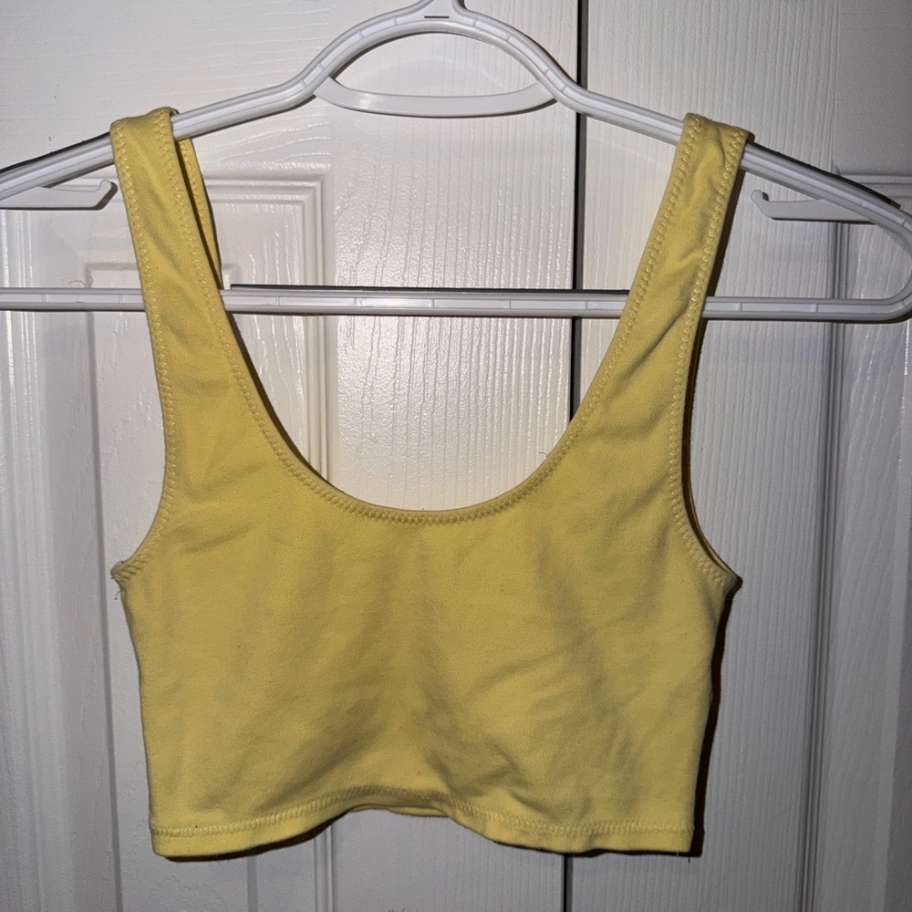 Aritzia - Wilfred Free Yellow Women's Crop Top